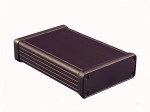 GAL1455J1202BK Obudowa z aluminium wymiary: 120x78x27mm - czarna, dekle czarne z tworzywa
