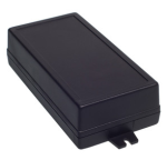 Z-52U Obudowa z tworzywa Z52U wymiary: 145x74x40mm - pełna - uszy na krótszej krawędzi - czarna - ABS