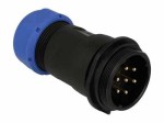 SPP2911-7WZ Wtyk 7 pin na kabel (13-16mm) okrągły, zakręcany, wodoodporny - gwint zewnętrzny (25A)