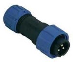 SPP2110-3WW Wtyk 3 pin na kabel (7-12mm) okrągły, zakręcany, wodoodporny - gwint wewnętrzny