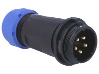 SPP2111-5WZ Wtyk 5 pin na kabel (7-12mm) okrągły, lutowany, wodoodporny - gwint zewnętrzny 500V, 30A