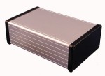 GAL1455N1602 Obudowa z aluminium wymiary: 160x103x53mm - dekle czarne z tworzywa