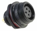 SPP1712-4GZ-P Gniazdo 4 pin, zakręcane na obudowę, zakręcany, wodoodporny - gwint zewnętrzny