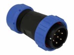 SPP2910-7WW Wtyk 7 pin na kabel (13-16mm) okrągły, zakręcany, wodoodporny - gwint wewnętrzny (25A)