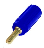 BANAN-WP13B Wtyk bananowy przykręcany - maks. grubość zewnętrzna kabla: 6mm, do 60VDC, niebieski