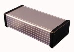 GAL1455K1602 Obudowa z aluminium wymiary: 160x78x43mm - dekle czarne z tworzywa